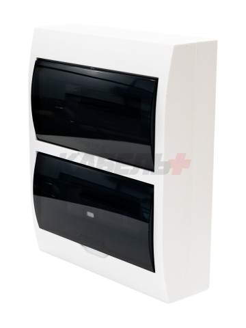 Корпус пластиковый ЩРН-П-24 черн. прозр. дверь IP41 GENERICA