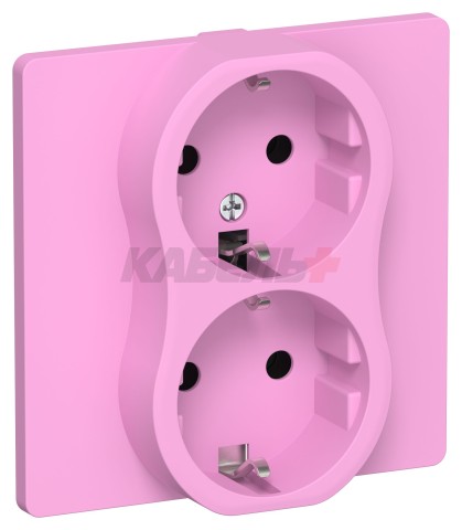 FLITE Розетка 2-местная с заземлением без защитных шторок 16А РС12-0-К-ФлПр пурпурный IEK