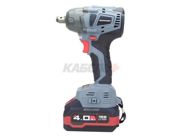 Аккумуляторный гайковерт бесщеточный импульсный ProfiPower MKDTW-18B (Li-ion-2шт, 4.0Ач, 330Нм, З/У, кейс)