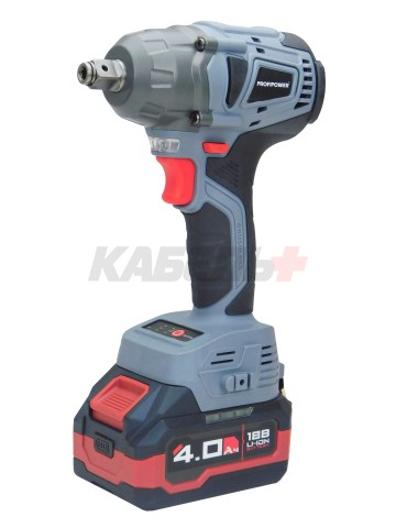 Аккумуляторный гайковерт бесщеточный импульсный ProfiPower MKDTW-18B (Li-ion-2шт, 4.0Ач, 330Нм, З/У, кейс)