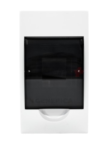 Корпус пластиковый ЩРН-П-4 черн. прозр. дверь IP41 GENERICA