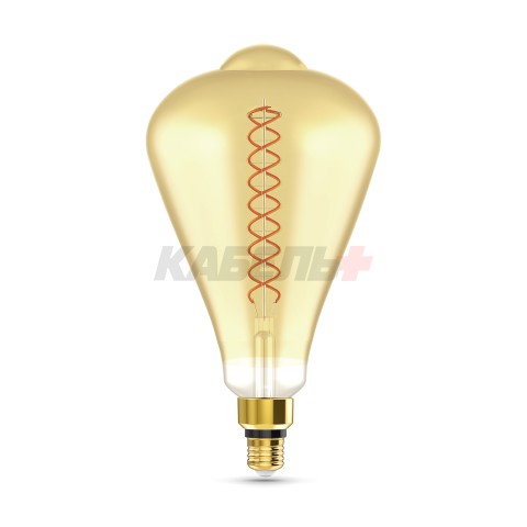 Лампа Gauss Filament ST164 8.5W 660lm 2000К Е27 golden flexible LED 1/6