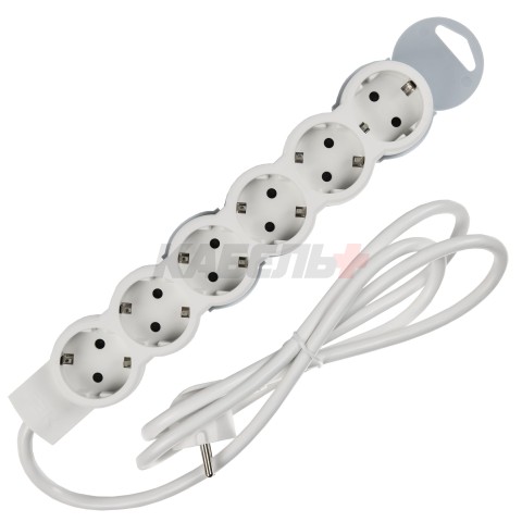 STANDARD Удлинитель У06 6 мест 2P+PE 1,5м 3х1,5мм2 16А белый IEK