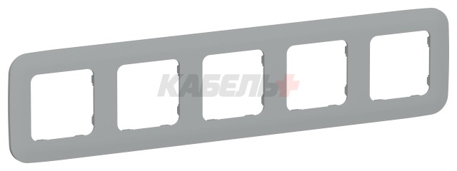 FLITE Рамка 5-местная РУ-5-А-ФлС серый IEK
