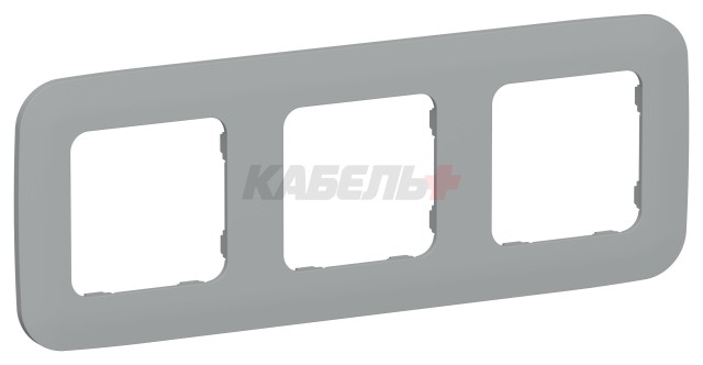 FLITE Рамка 3-местная РУ-3-А-ФлС серый IEK