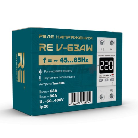 Реле напряжения RE V-63A W