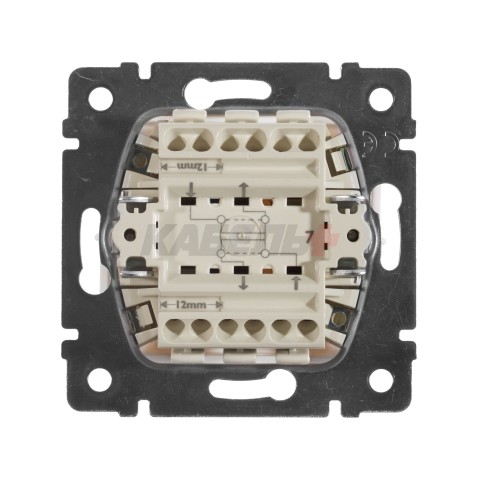 VALENA Выключатель 1-клавишный перекрестный схема 7 10А белый