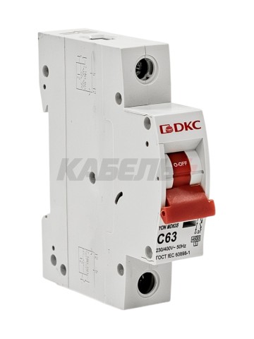 Автоматический выключатель YON max типа MD63S, 4,5кА, 1 полюс, хар-ка C, 63А DKC