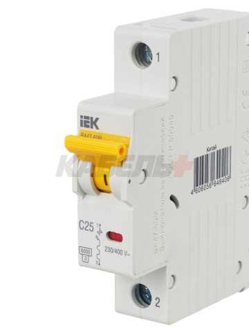 KARAT Автоматический выключатель ВА47-60M 1P C 25А 6кА IEK