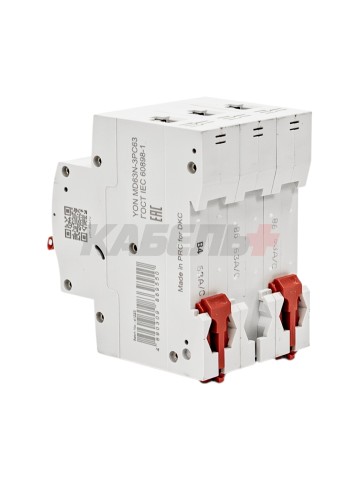 Автоматический выключатель YON max типа MD63N, 6кА, 3 полюса, хар-ка C, 63А DKC