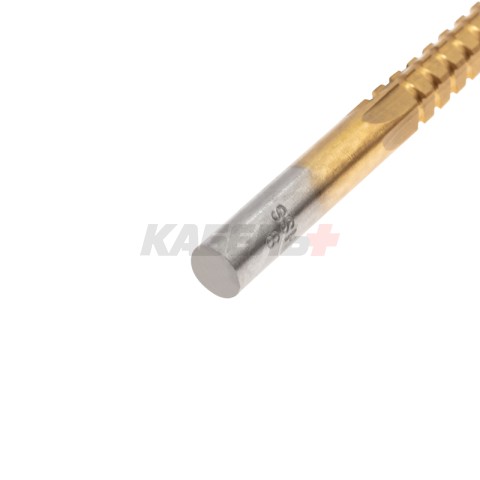 Набор cверл-фрез по металлу 3-4-5-6-8мм, HSS, ТИТАН, цилиндрический хвостовик, 5 шт. KRANZ