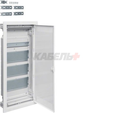 Щит скрытой установки Multimedia, (756х348х89) IP-30 // Hager - Volta (Белая дверь с перфорацией)