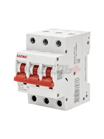 Автоматический выключатель YON max типа MD63N, 6кА, 3 полюса, хар-ка C, 16А DKC