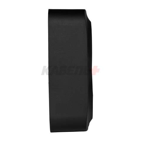 QUTEO Розетка 2-местная для открытой установки с заземлением с защитными шторками с предварительным подключением 16А чёрный матовый