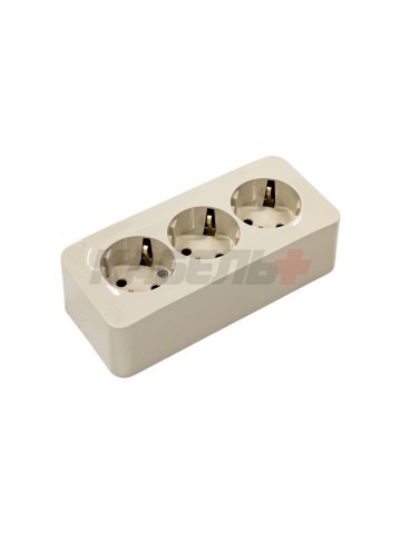 BLANCA О/У РОЗЕТКА 3-я с заземлением без шторок, ИЗОЛ.ПЛ., 16А, 250В, БЕЖЕВЫЙ