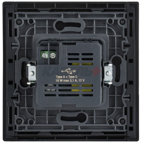FORTE&PIANO Розетка USB A+C 18Вт FP251M металл белый IEK