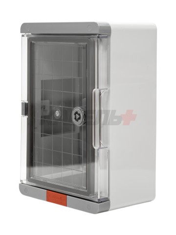 Пластиковый корпус 300х200х130 (ВхШхГ) прозрачная дверь, с монтажной платой, Design Pro Series IP67