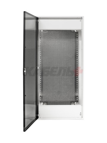 N48-ALFA IT, Щит навесной мультимедийный, 4 ряда, прозрач. дверца, IP40
