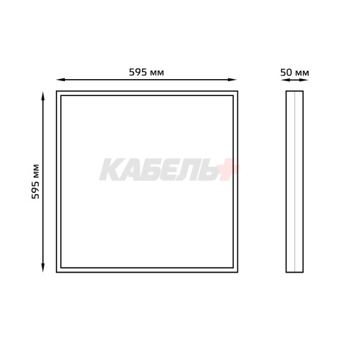 Светильник офисный Gauss MiR 30W 3700lm 5000K IP40 595*595*50мм призма LED 1/1