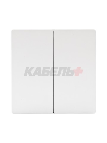 Выключатель беспроводной, накладной, двухклавишный, белый