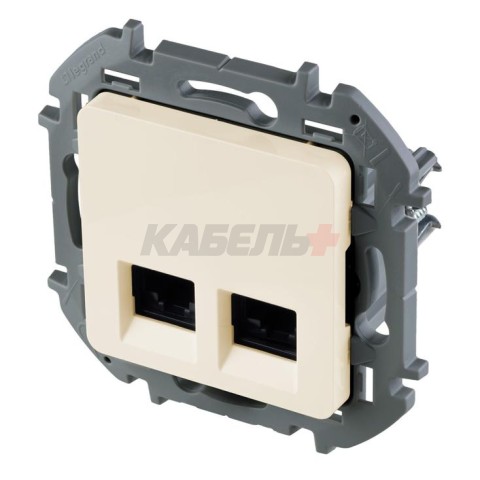 Inspiria - Розетка 2хRJ-45 UTP CAT5E (сл.кость)