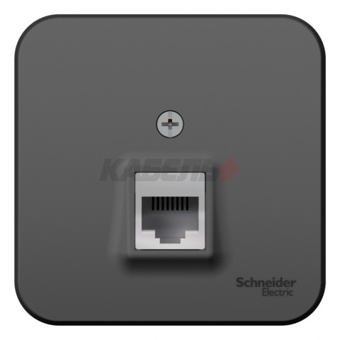 BLANCA О/У РОЗЕТКА компьютерная RJ45, кат.5E, ИЗОЛ.ПЛ., АНТРАЦИТ