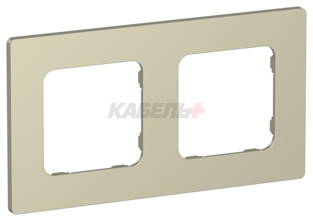 FLITE Рамка 2-местная РУ-2-К-ФлШ шампань IEK