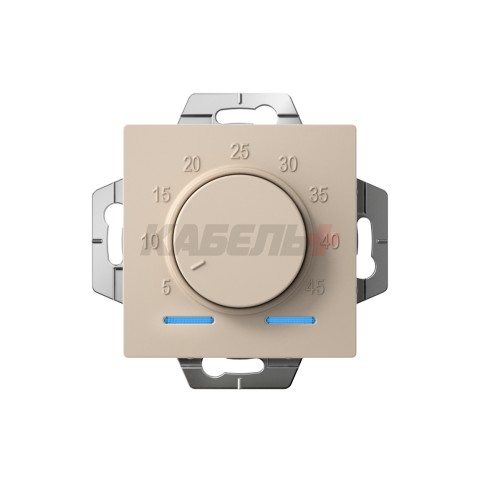 ATLASDESIGN ТЕРМОСТАТ электронный для теплого пола с датчиком, 10A, механизм, ПЕСОЧНЫЙ