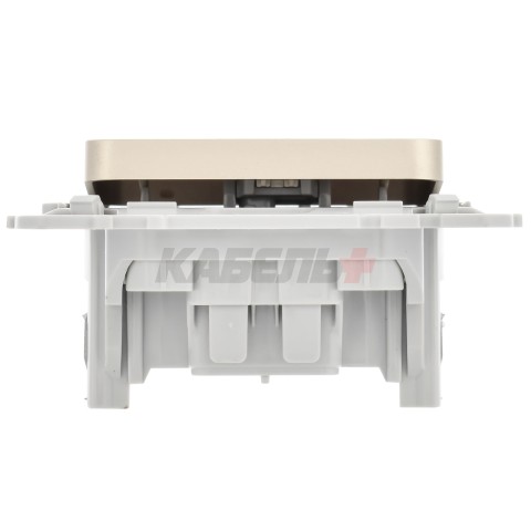 FLITE Выключатель 1-клавишный 10А ВС11-1-0-ФлШ шампань IEK