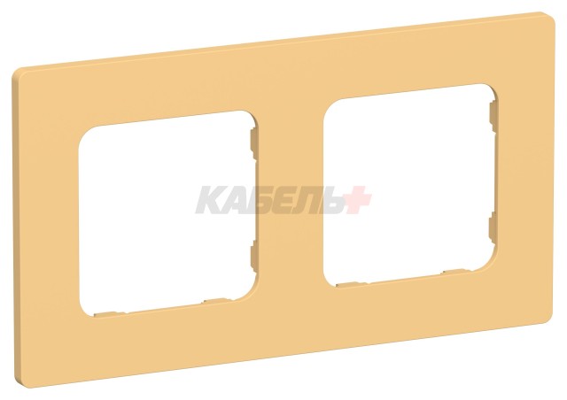 FLITE Рамка 2-местная РУ-2-К-ФлЗ золотарник IEK