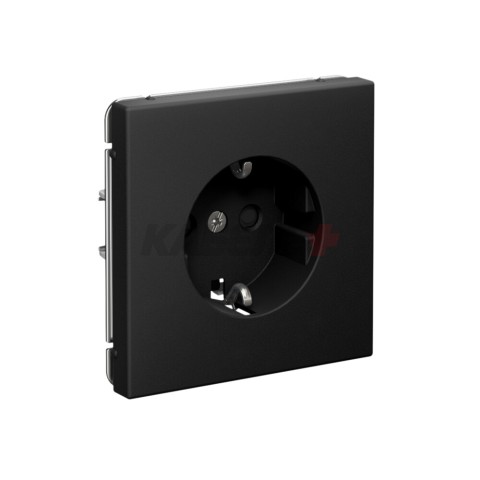 ARTGALLERY РОЗЕТКА с заземлением со шторками, 16А, механизм, быстрозажим. клем., КАРБОН