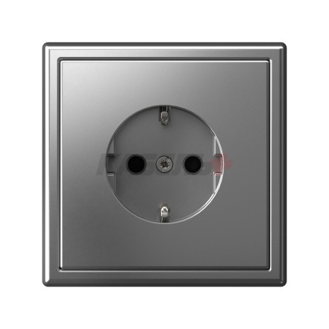 ARTGALLERY РОЗЕТКА с заземлением со шторками, 16А, механизм, быстрозажим. клем., СТАЛЬ