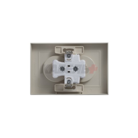 ATLASDESIGN РОЗЕТКА двойная без заземления, 16А, в сборе, БЕЖЕВЫЙ