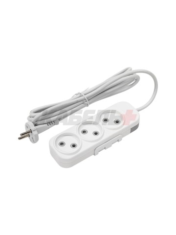 EL-BI,Myra,удлинитель 3гн3м б/з белый,527-110203-360