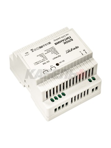 03-164 Блок питания на DIN рейку 24В, 60Вт, 175-264В, 2,5А, IP20, 78х93х56мм, пластик, белый