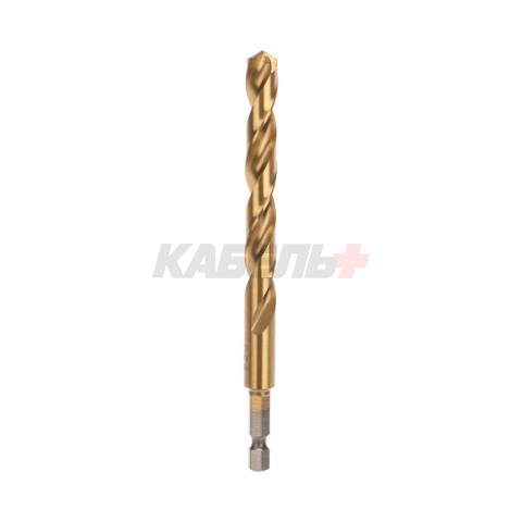 Сверло по металлу, 10мм, Р6М5, ТИТАН,шестигранный хвостовик (1 шт. в упаковке) DIN 338 KRANZ