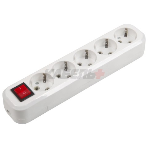 Розеточная колодка GSB-16-5-G-S-IP20 Classic, 16А, 5 мест, c/з, c/в, IP20, 1/50