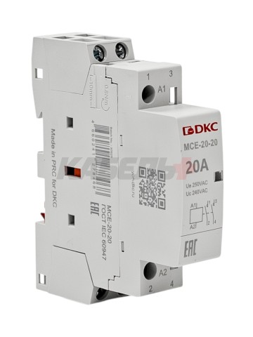 Контактор модульный YON max типа MCE, 2P, 20A, 240В, 2НО DKC