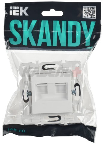 SKANDY Розетка компьютерная двойная RJ45 кат.6 SK-K04W арктический белый IEK