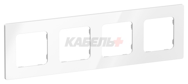 FLITE Рамка 4-местная РУ-4-К-ФлБ белый IEK