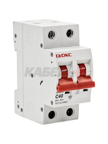 Автоматический выключатель YON max типа MD63N, 6кА, 2 полюса, хар-ка C, 40А DKC