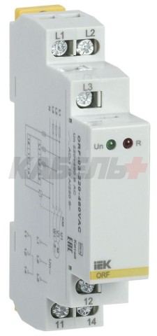 Реле контроля фаз ORF-03 трехфазное 220-460В AC IEK