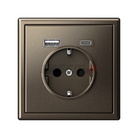 ARTGALLERY РОЗЕТКА 16А с 2 USB A+C, 5В/2,4А/3,0А, 2х5В/1,5А, механизм, МОККО