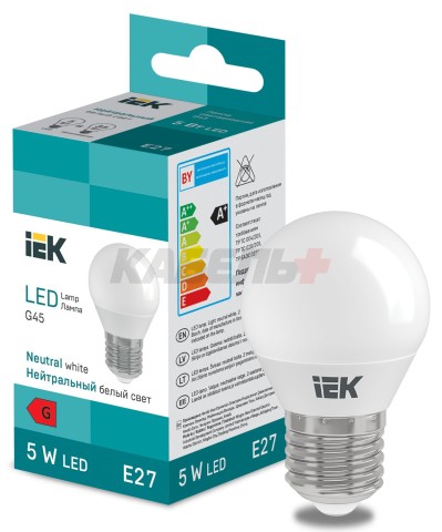 Лампа светодиодная LED Globe G45 400lm 6500k E27 IEK