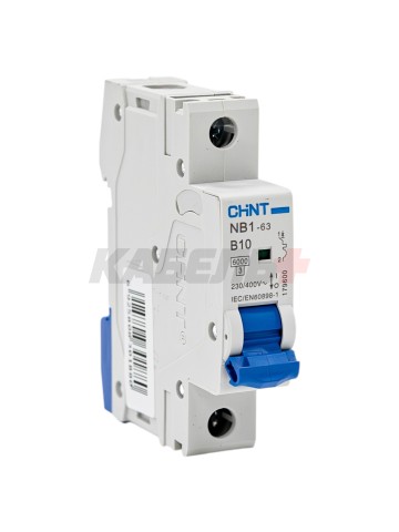 Автоматический выключатель NB1-63 1P 10A 6kA х-ка B (DB) (R)