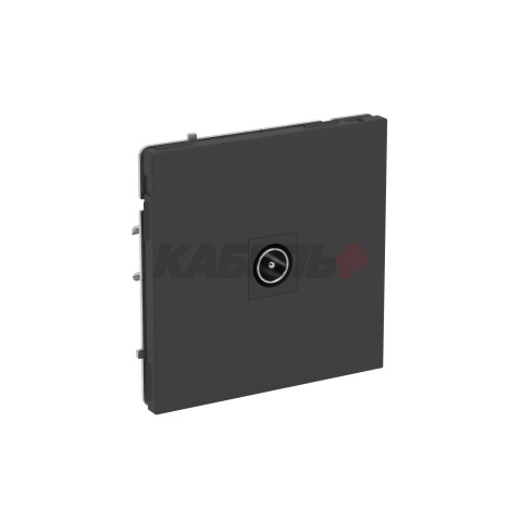 Розетка TV одиночная, KANT, черный уголь DKC
