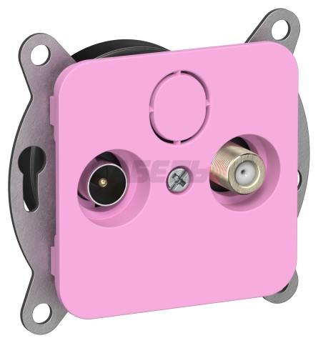 FLITE Розетка 2-местная TV+SAT экранированная оконечная РТВс-2-1-1-ФлПр пурпурный IEK