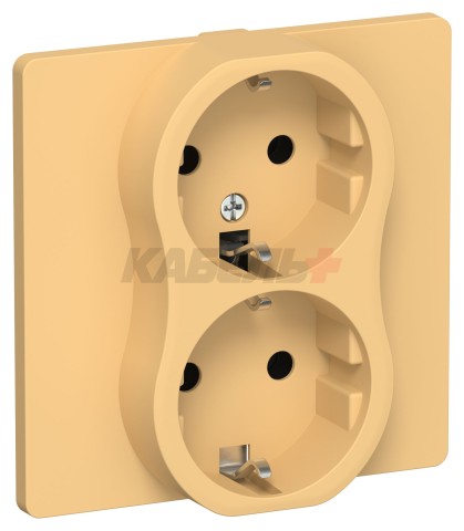 FLITE Розетка 2-местная с заземлением без защитных шторок 16А РС12-0-К-ФлЗ золотарник IEK