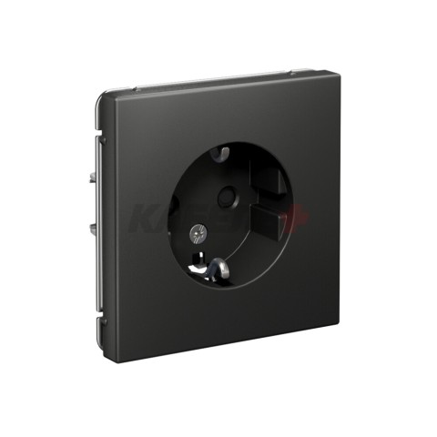 ARTGALLERY РОЗЕТКА с заземлением со шторками, 16А, механизм, БАЗАЛЬТ