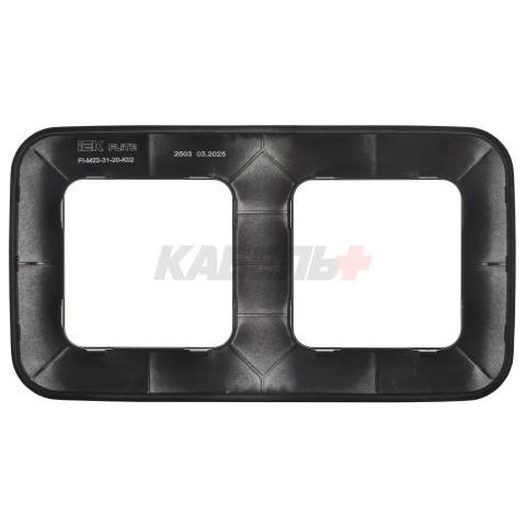 FLITE Рамка 2-местная РУ-2-А-ФлЧ черный IEK